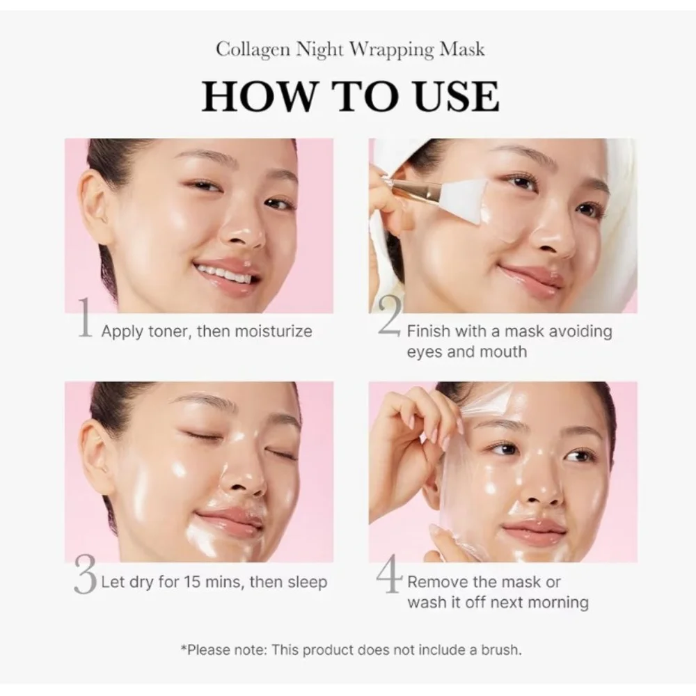 Medicube Wrapping Mask Collagen Overnight Peel Off Facial Mask for Glass Skin